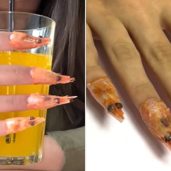 别的简报丨俄罗斯美甲沙龙用虾头做美甲